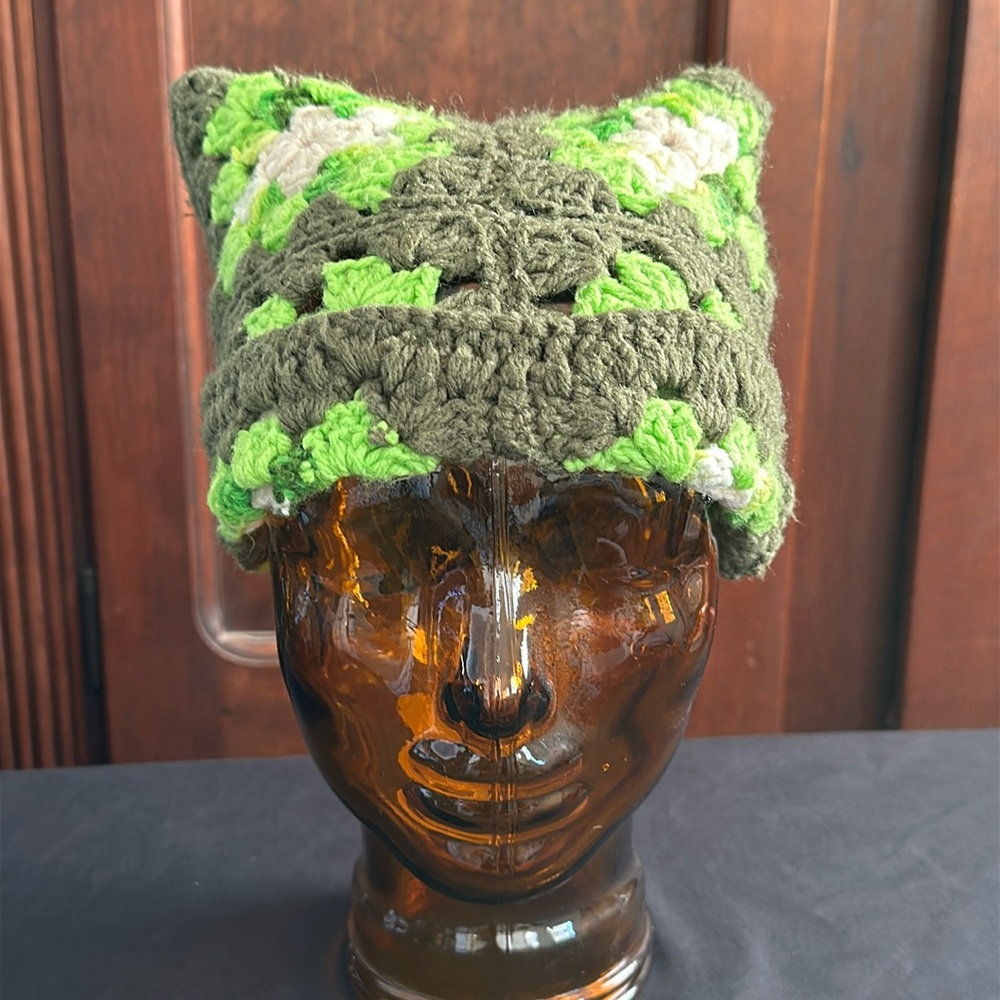 Handmade Crochet Granny Square Hat